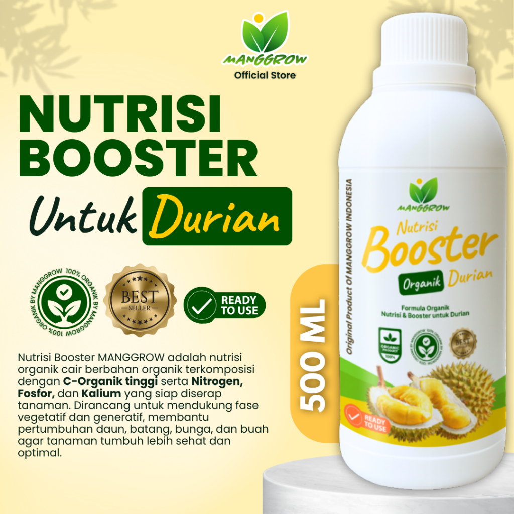 POC BOOSTER DURIAN - Pupuk Booster Organik Cair 500 ML Durian Pelebat dan Perangsang Buah Durian ZPT