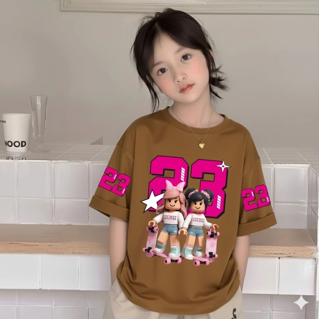 TEEFORME Baju Kaos Anak 4-14 Tahun ROBLOX - NUMBER 23 Laki-Laki Perempuan Lengan Pendek I T-Shirt At