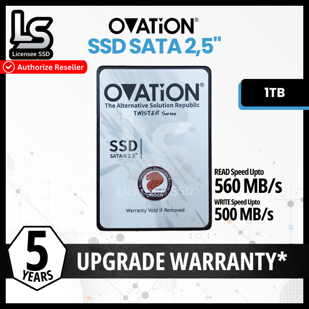 OVATION SSD 1TB 2.5" SATA 3 Internal SSD SATA III Garansi 5 Tahun