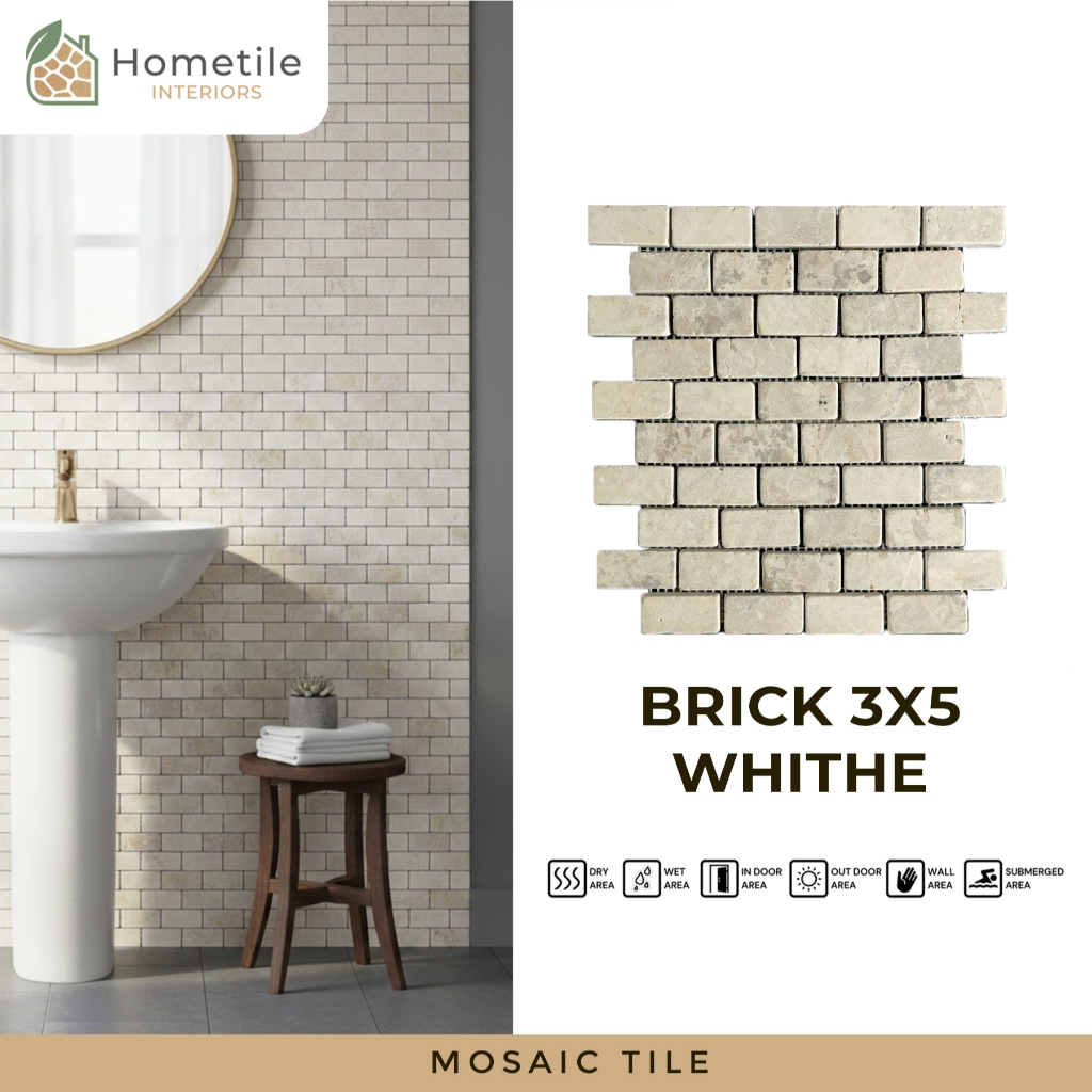 Keramik lantai dinding Backplash Kamar Mandi Dapur Wall Decorration Mozaik Mosaic Batu Alam Tile Sto