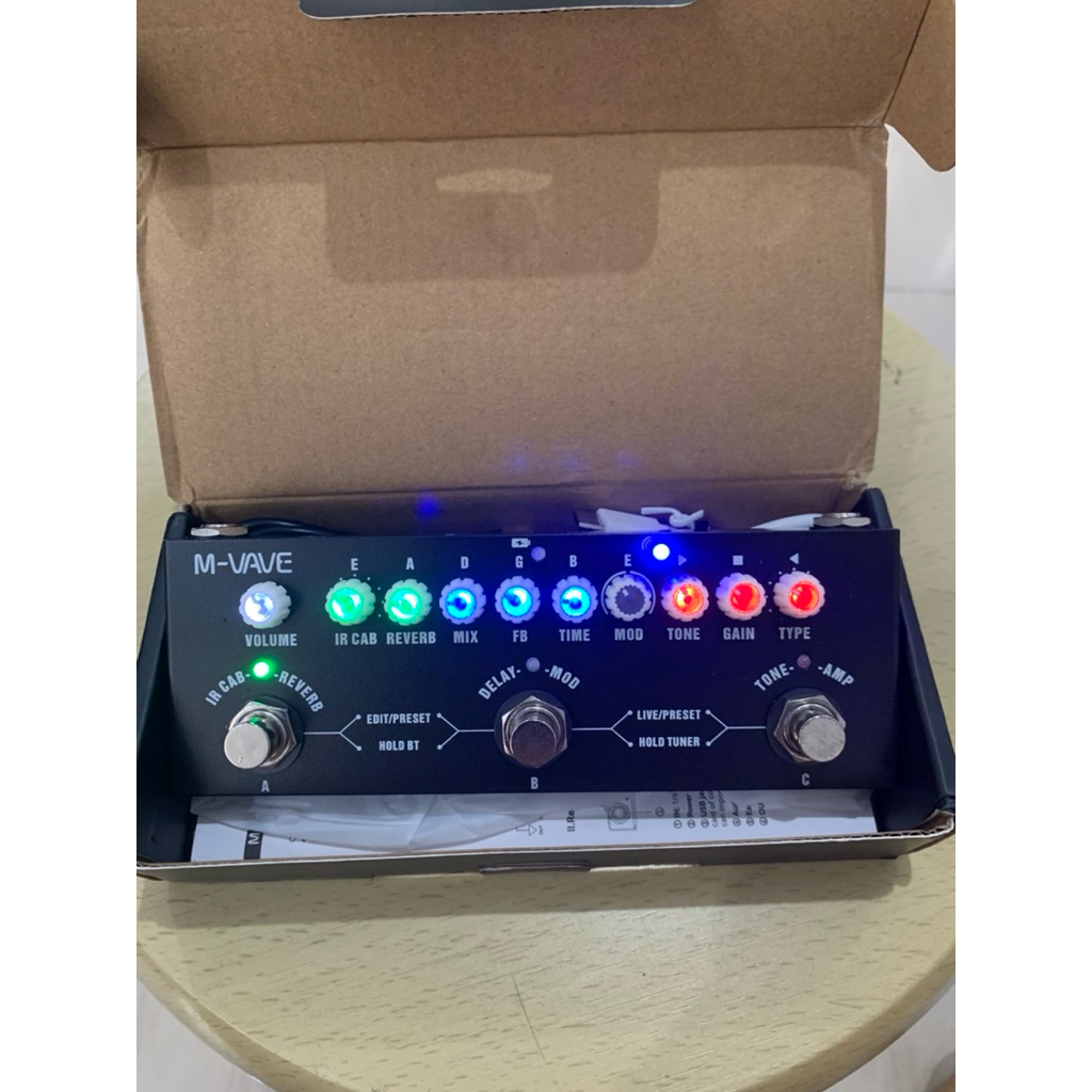 Efek Effect Guitar Gitar Listrik Digital M-VAVE CUVAVE Cube Baby Soundcard Multi Effects Pedal Mult