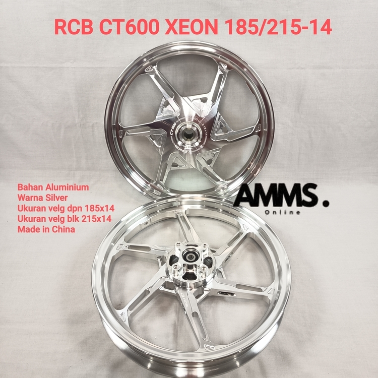 VELG RCB CT600 MOTOR XEON 185/215 RING14 RACING BOY SILVER