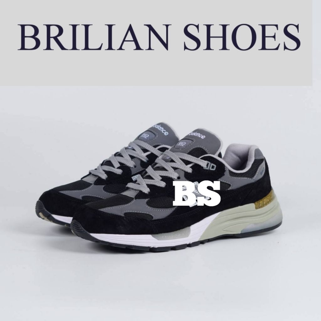 SEPATU RUNNING M992 BLACK  WHITE GREY