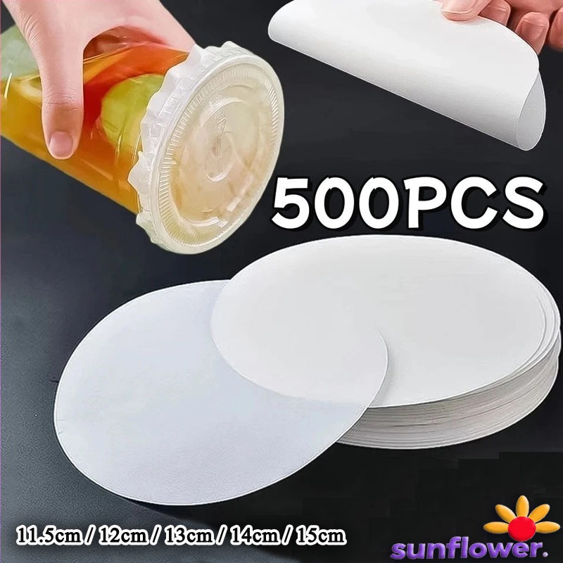 Kertas Anti Bocor Bulat Gelas 500PCS - Kertas Tutup Cup Kopi Take Away