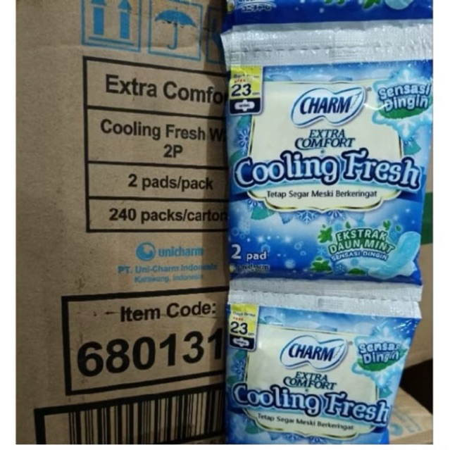 Softex Charm Cooling Fresh 1 Carton free Masker 1sachet isi 5