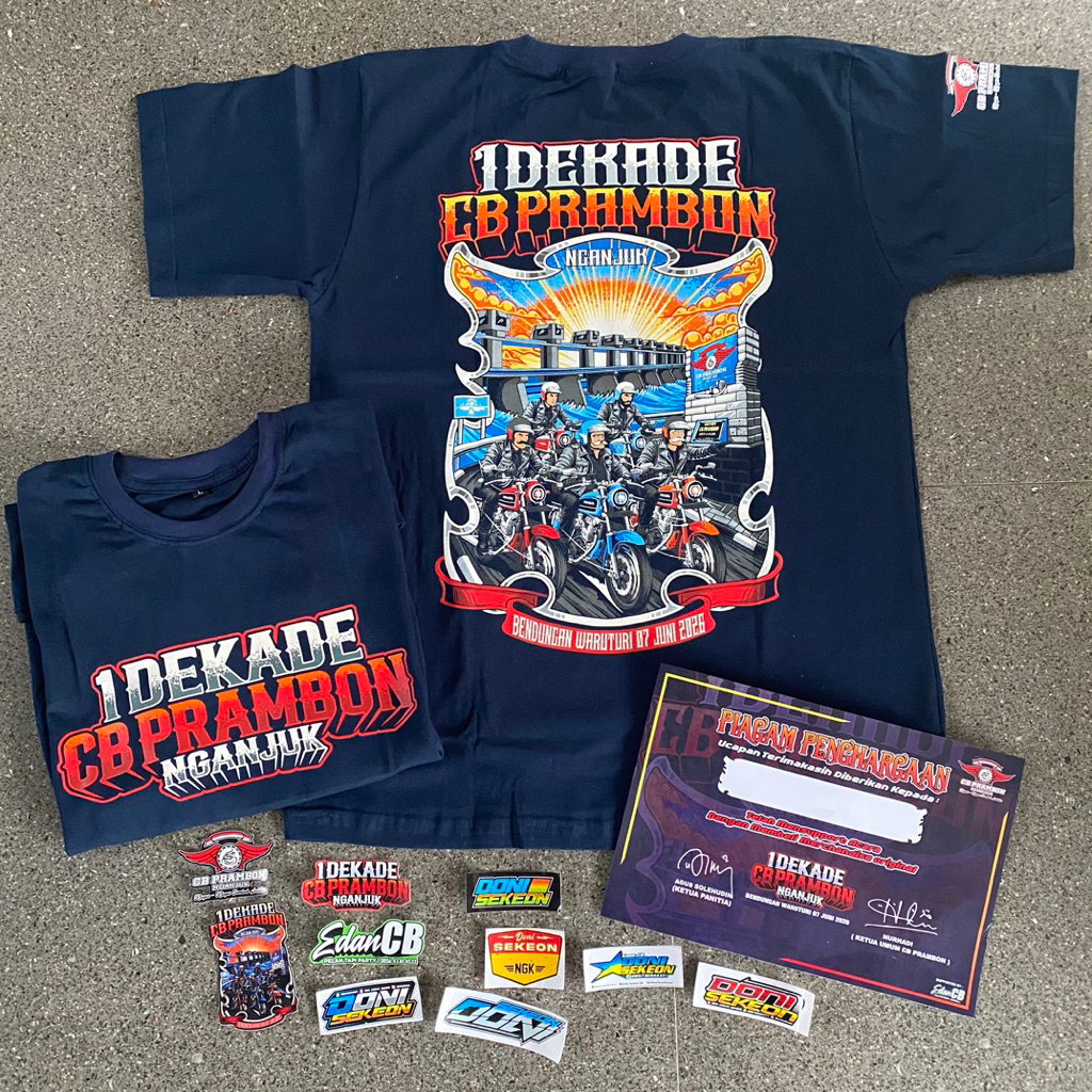 kaos acara 1 dekade CB Prambon nganjuk original