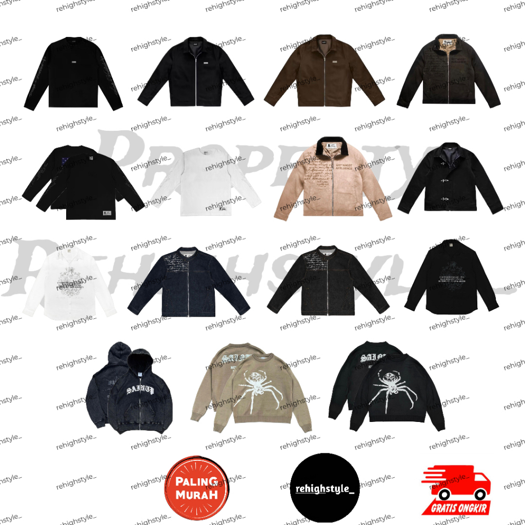 LONGSLEEVE SAINTP THERMAL BLACK / JACKET HARRINGTON BLACK / JACKET HARRINGTON BROWN / JACKET POETRY 