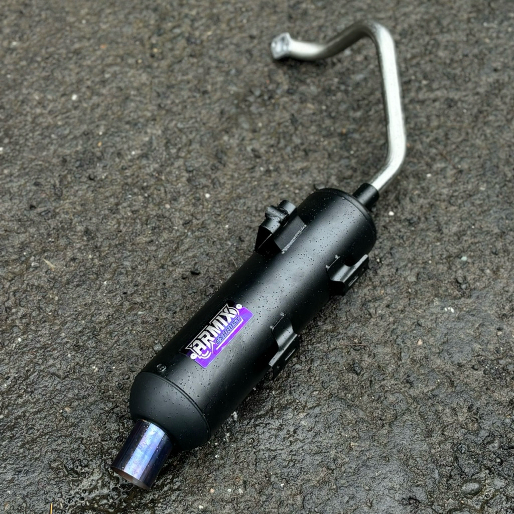 Knalpot Standar Racing Moncong KOU Blue Original ARMIX Inlet 28 Beat Scopy Vario Aerok Nmax Pcx Mio