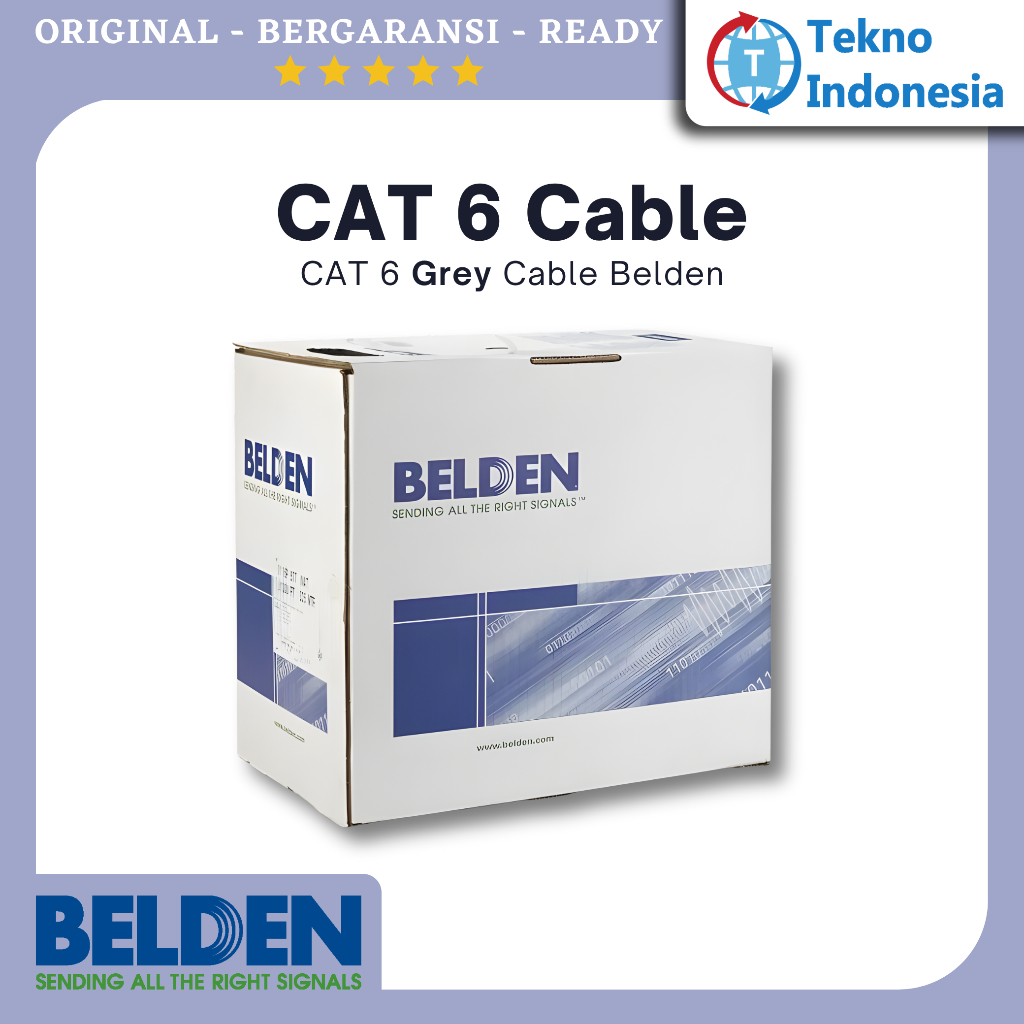 Kabel LAN BELDEN UTP CAT6 Kabel LAN Jaringan Kabel Data Cat 6 - Abu-abu Kabel CCTV