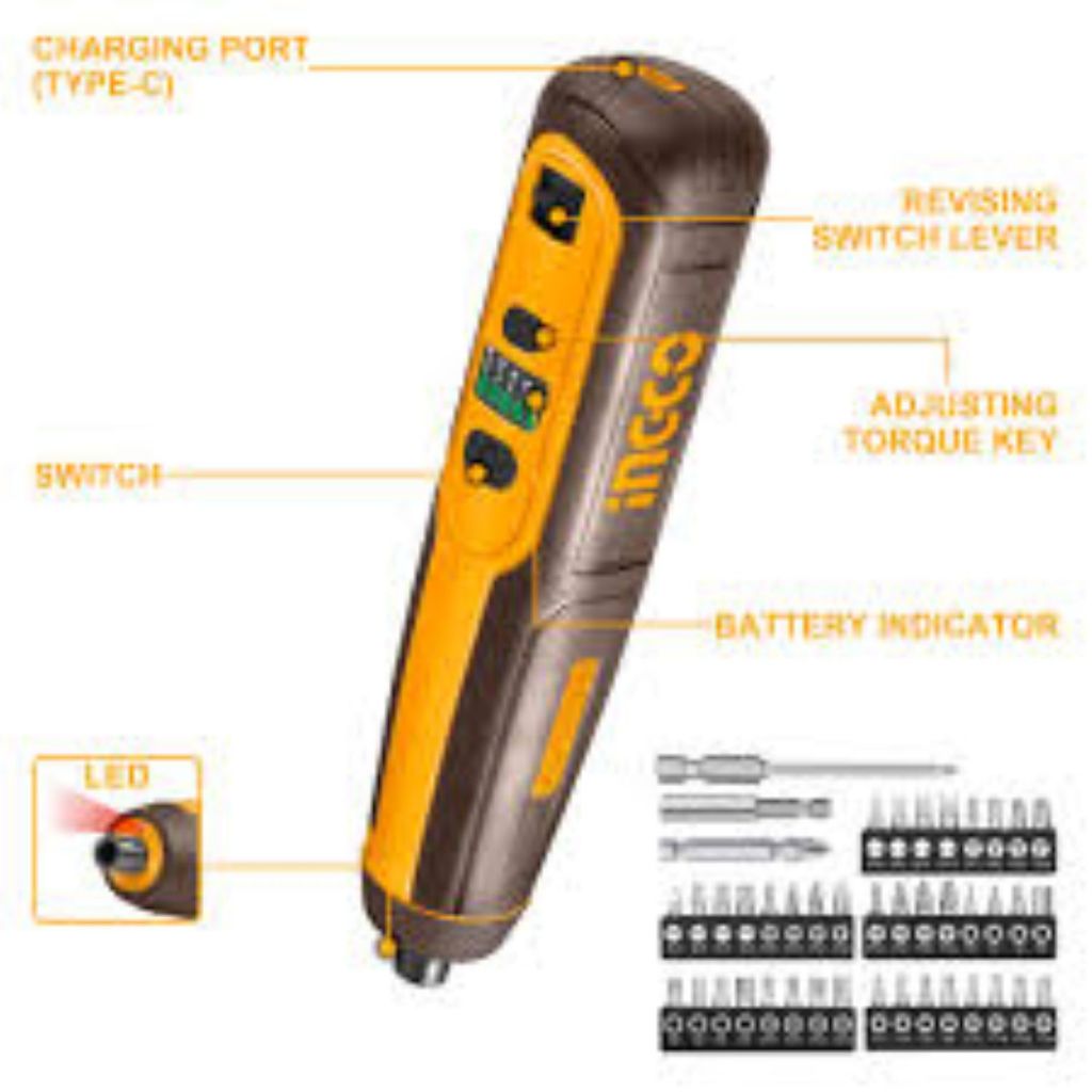 Obeng Listrik Mini INGCO CSDLI04062 Cordless Screwdriver