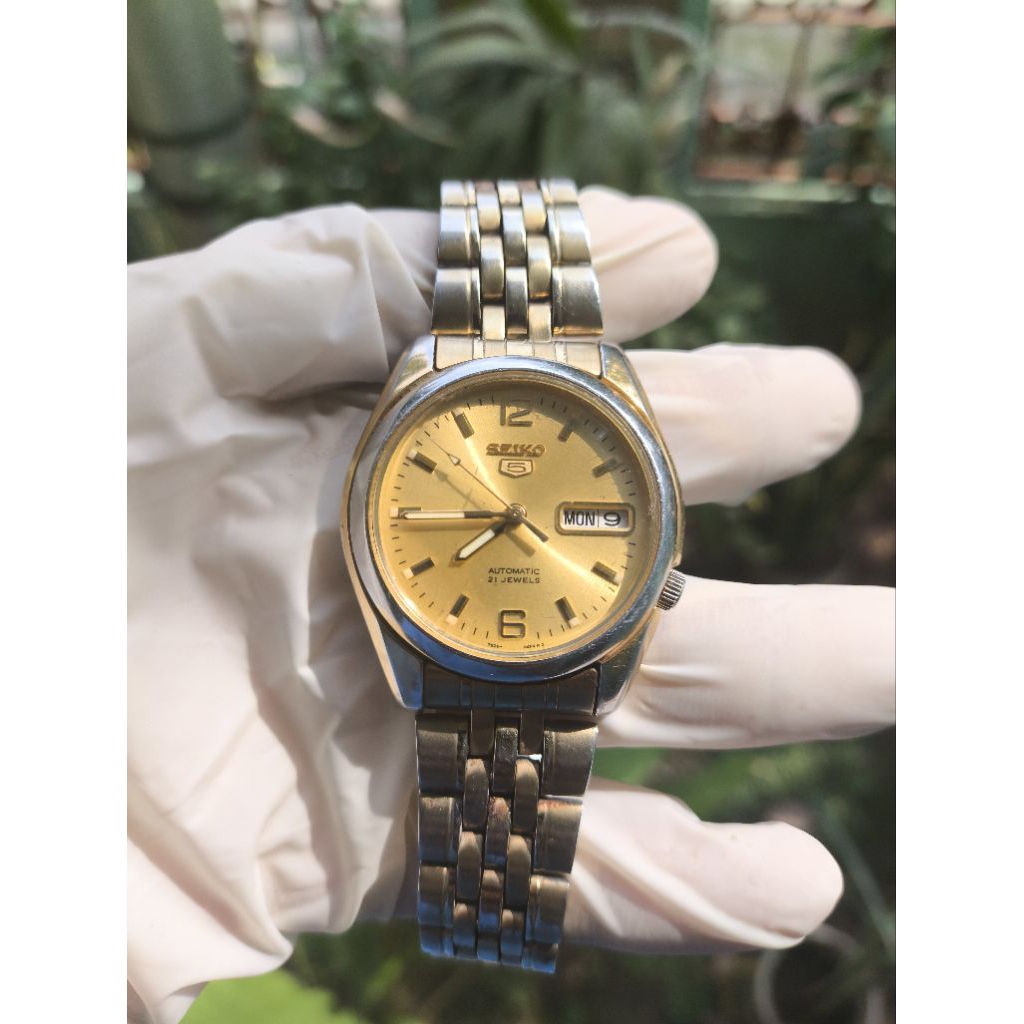 (Harga Net) Jam Tangan Seiko Automatic 7S26-01V0 Original Backcase Transparan Mesin Power Reserve & 
