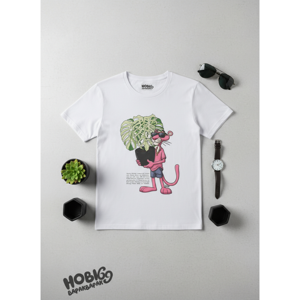 T-Shirt Kaos Plants/Tanaman AROID Premium - PANTER PINK