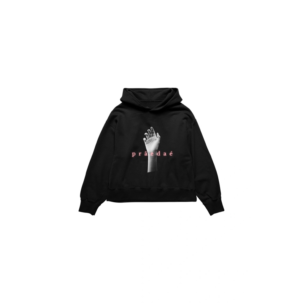 Praedae Studio Valentines Hopeless Romantic Black Hoodie M segel