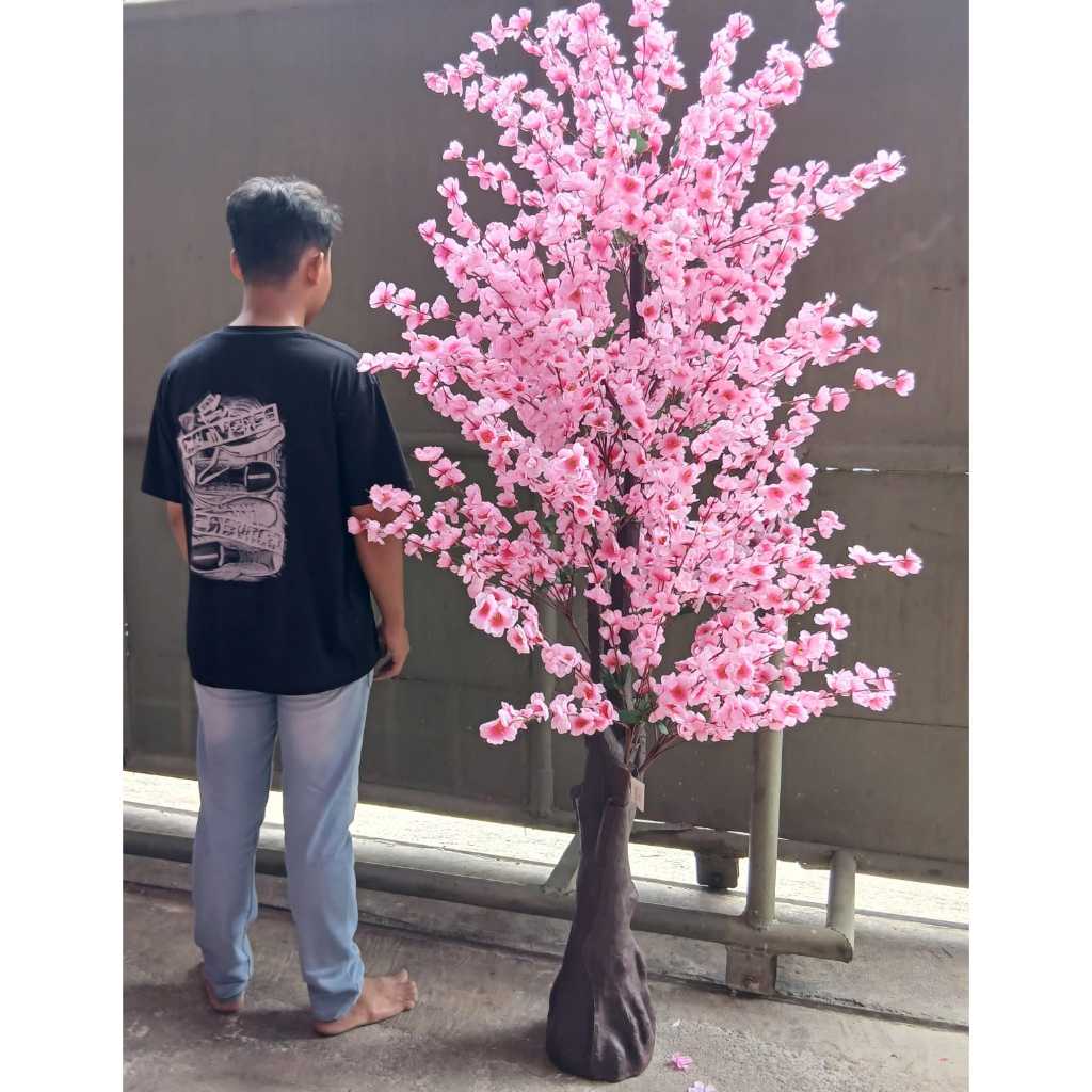 NEW Cherry Blossom 2 meter Pohon Imlek Pohon Meihwa Sakura Pink Dekorasi Imlek Pajangan Sincia Murah