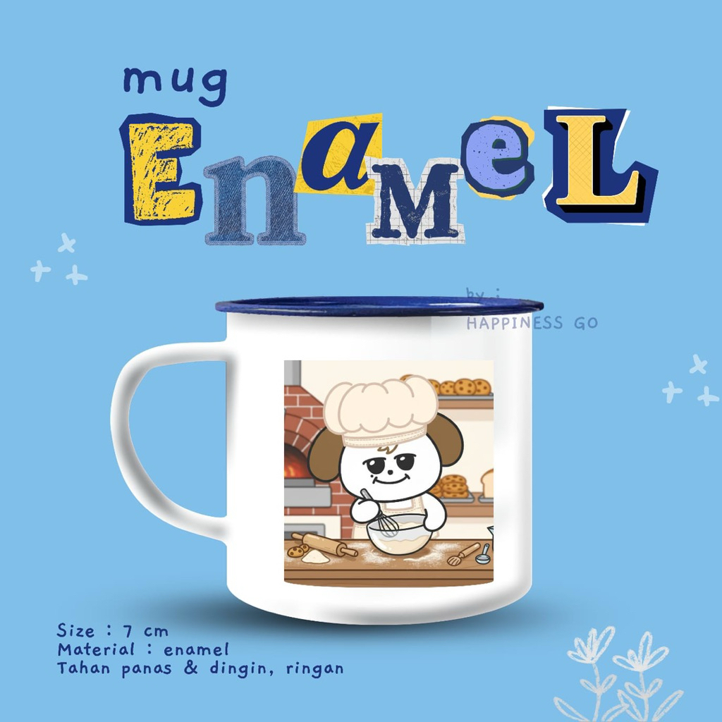 ENAMEL MUG SUPER JUNIOR KYUHYUN KYUMAE MUG KALENG SUSU TERIMA REQ