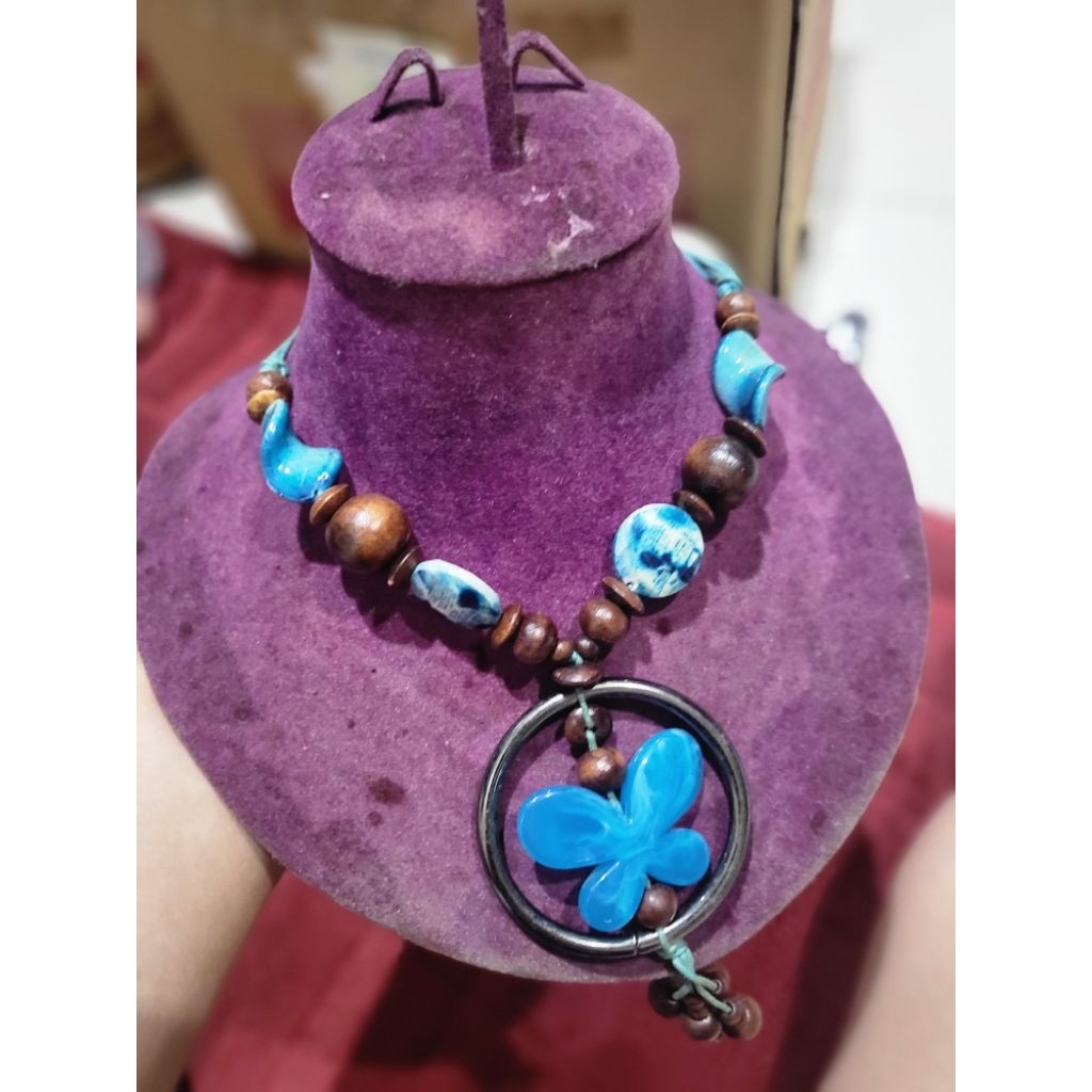 aksesoris kalung etnik batu murah