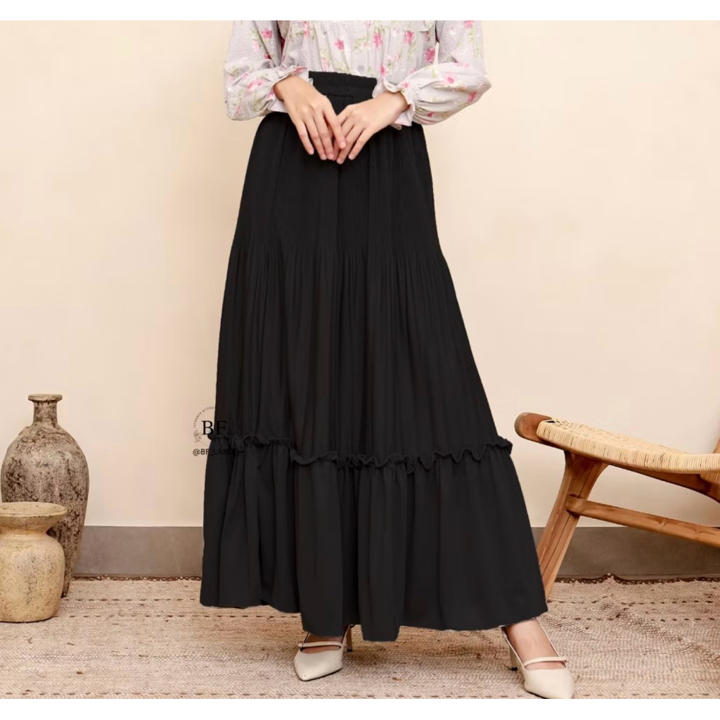 zara skirt / rok wanita /rok wanita hitam (pl)
