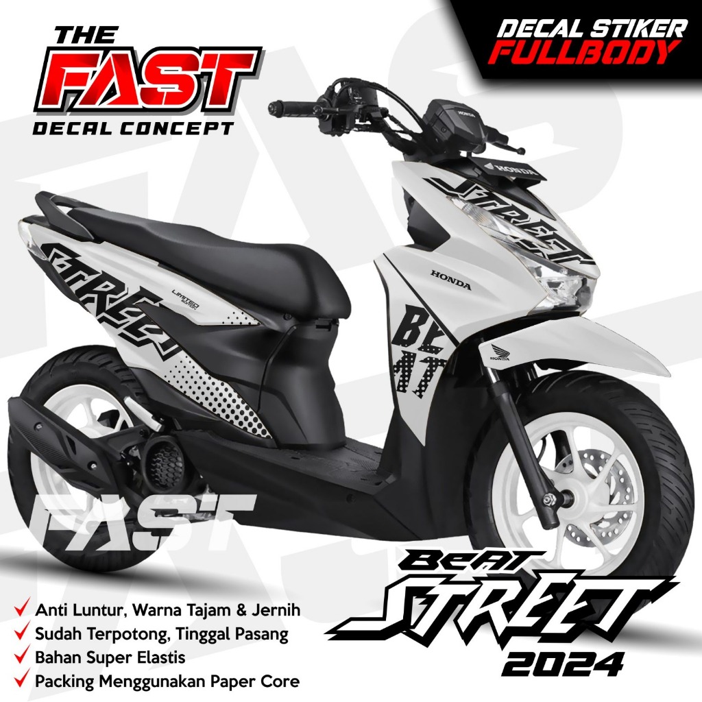 BEAT STREET*STIKER DECAL BEAT STREET 2024 FULL BODY MOTIF POLOS BEAT STREET 2024 WARNA TAJAM MURAH