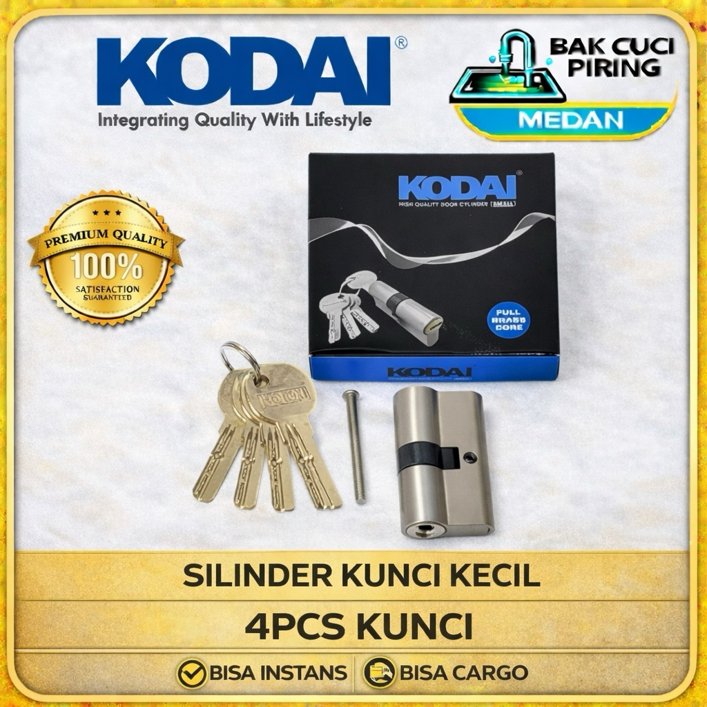 SILINDER KUNCI KECIL MERK KODAI KUALITAS BAGUS/ ANAK KUNCI PINTU RUMAH UKURAN KECIL