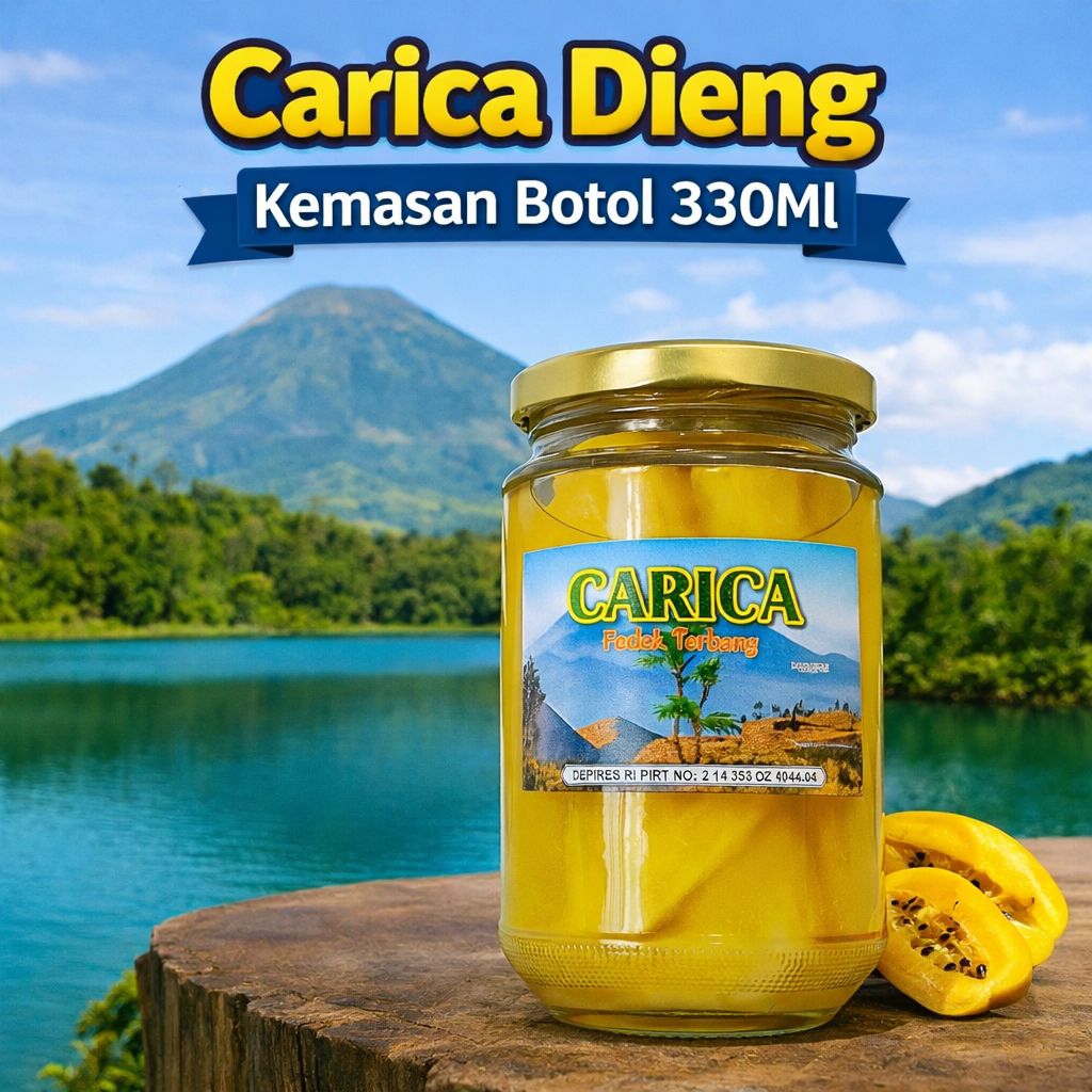 Carica Dieng Botol Kaca 330 Gram Manisan Buah Segar Oleh Oleh Khas Wonosobo