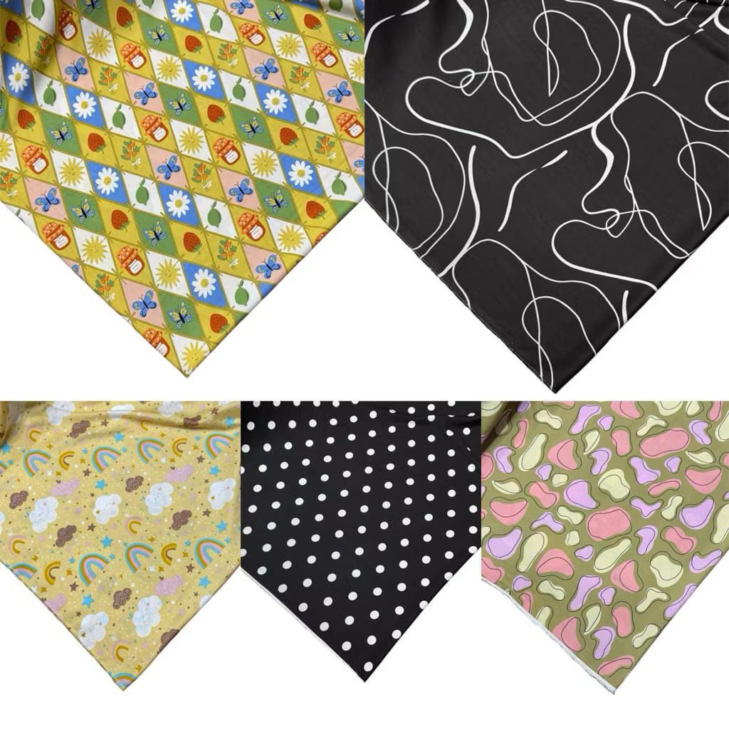 Katun rayon katun rayon motif katun rayon premium rayon Viscose rayon Viscose premium bahan daster b