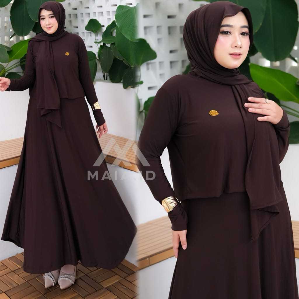 YUMNA SET ROK JERSEY FREE PASMINA