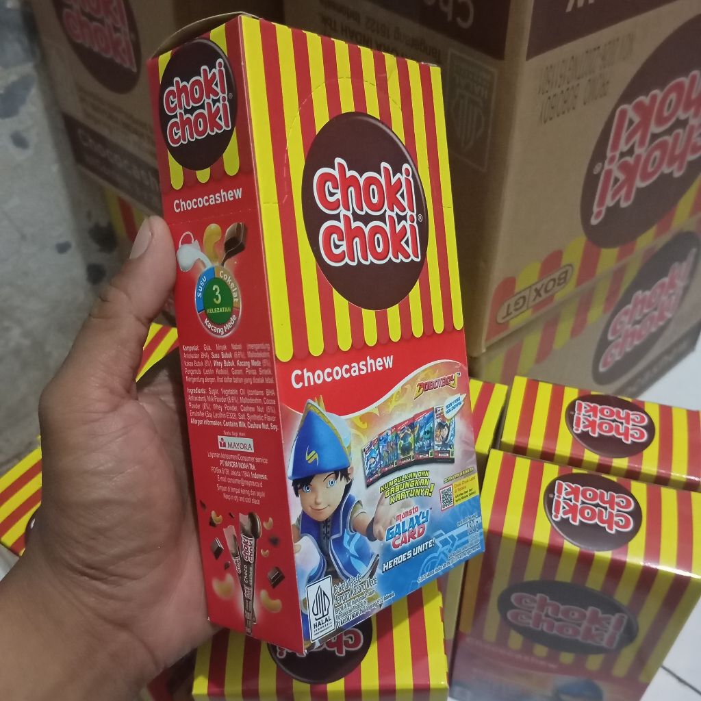 Choki Choki Boboiboy 1 dus isi 9 boks dan gratis kartu Boboiboy