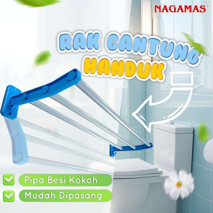 Naga Mas : Rak Handuk Gantung Jemuran Handuk Tempel Dinding Plastik Dragon