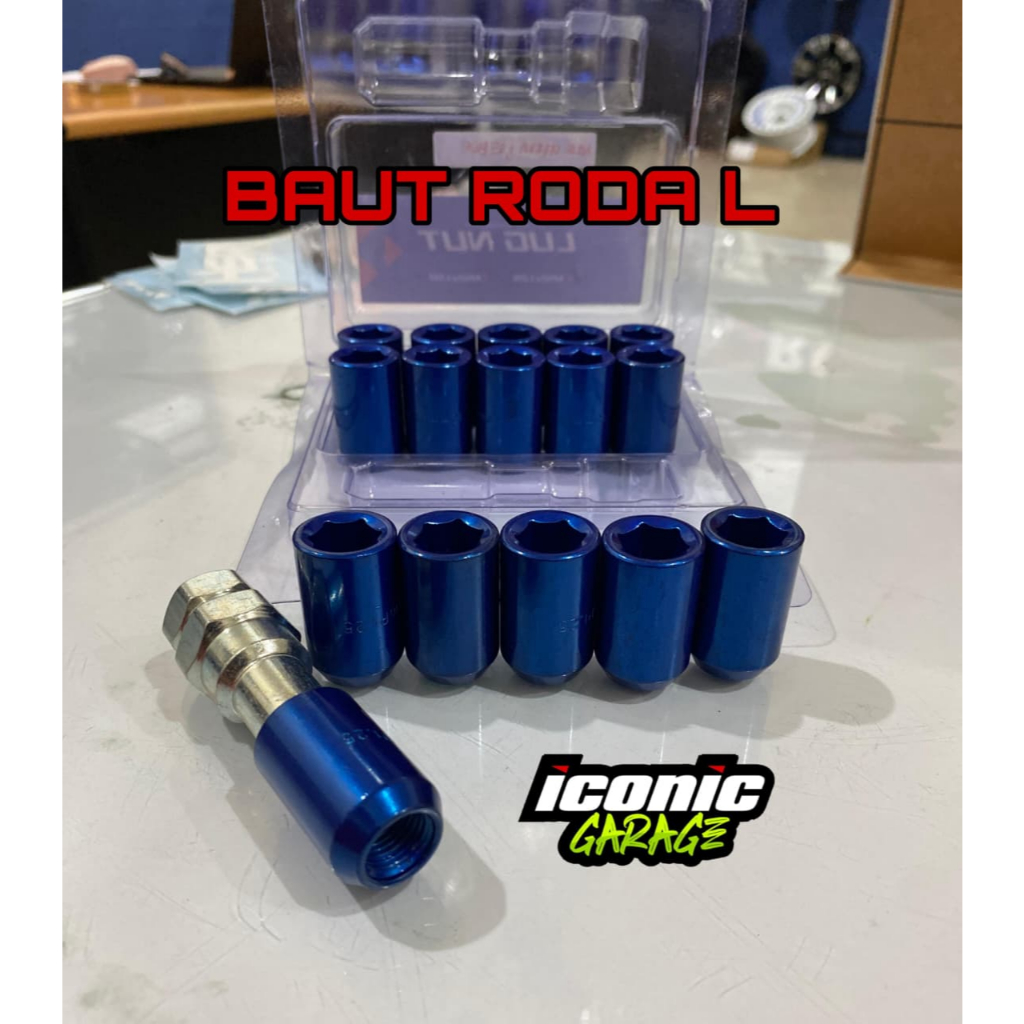 HSR Mur Roda Seneka Baut L Blue Racing 1,5 1,25mm 16 Pcs Mata Kunci