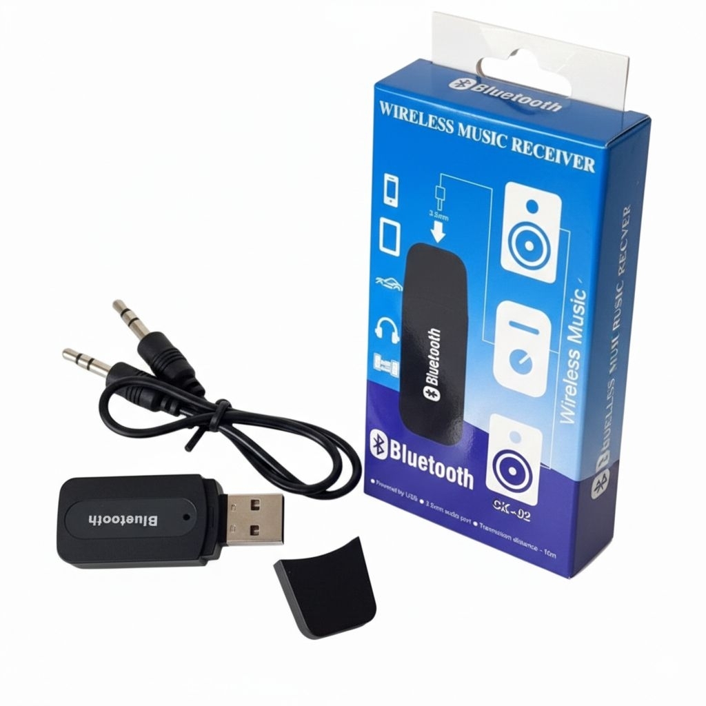 Bluetooth Receiver Audio Speaker Aktif Wireless Dongle USB Jack 3.5mm