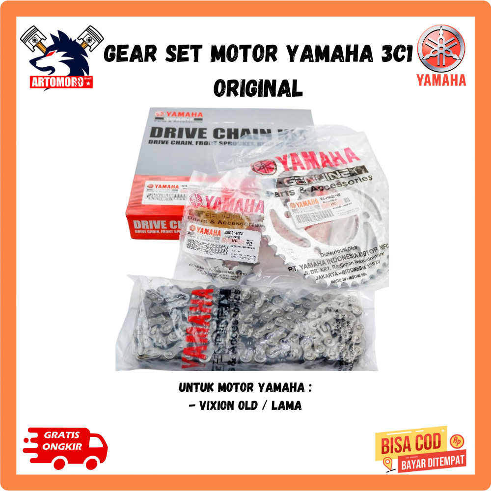 Ori Gear Set motor yamaha vixion old 3C1 Original
