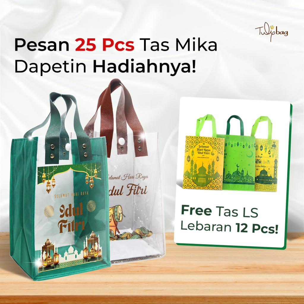 Tas Mika Lebaran | Hampers Bag | Wadah Bingkisan | Goodie Bag Lebaran | Tas Toples Kue Kering | Tas 