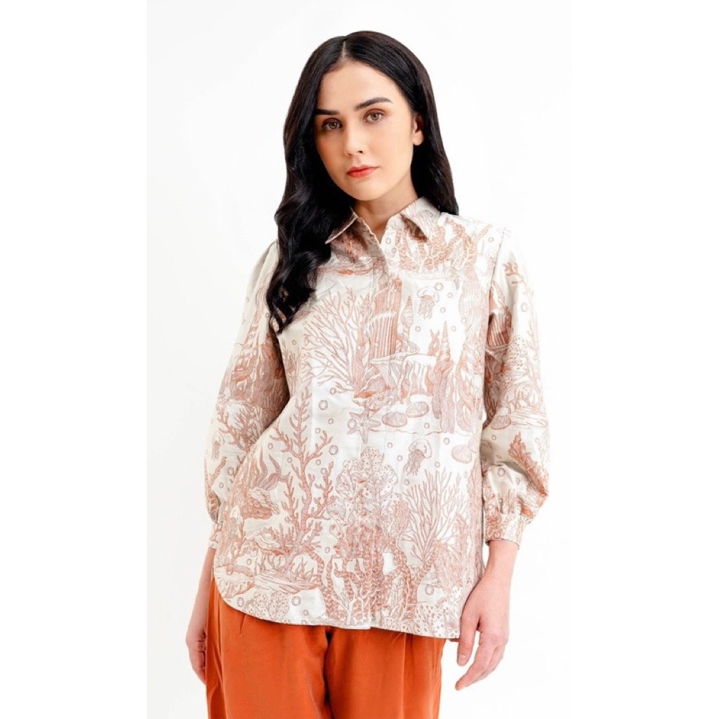 New Benang Jarum El Mar Minorca Jacquard Shirt Size M (LD 100)