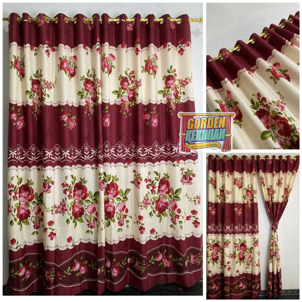 Gorden Motif Mawar Maroon Ring 12 Gorden Bunga Mawar Merah Gorden Mawar Merah Gorden Maroon Gorden S