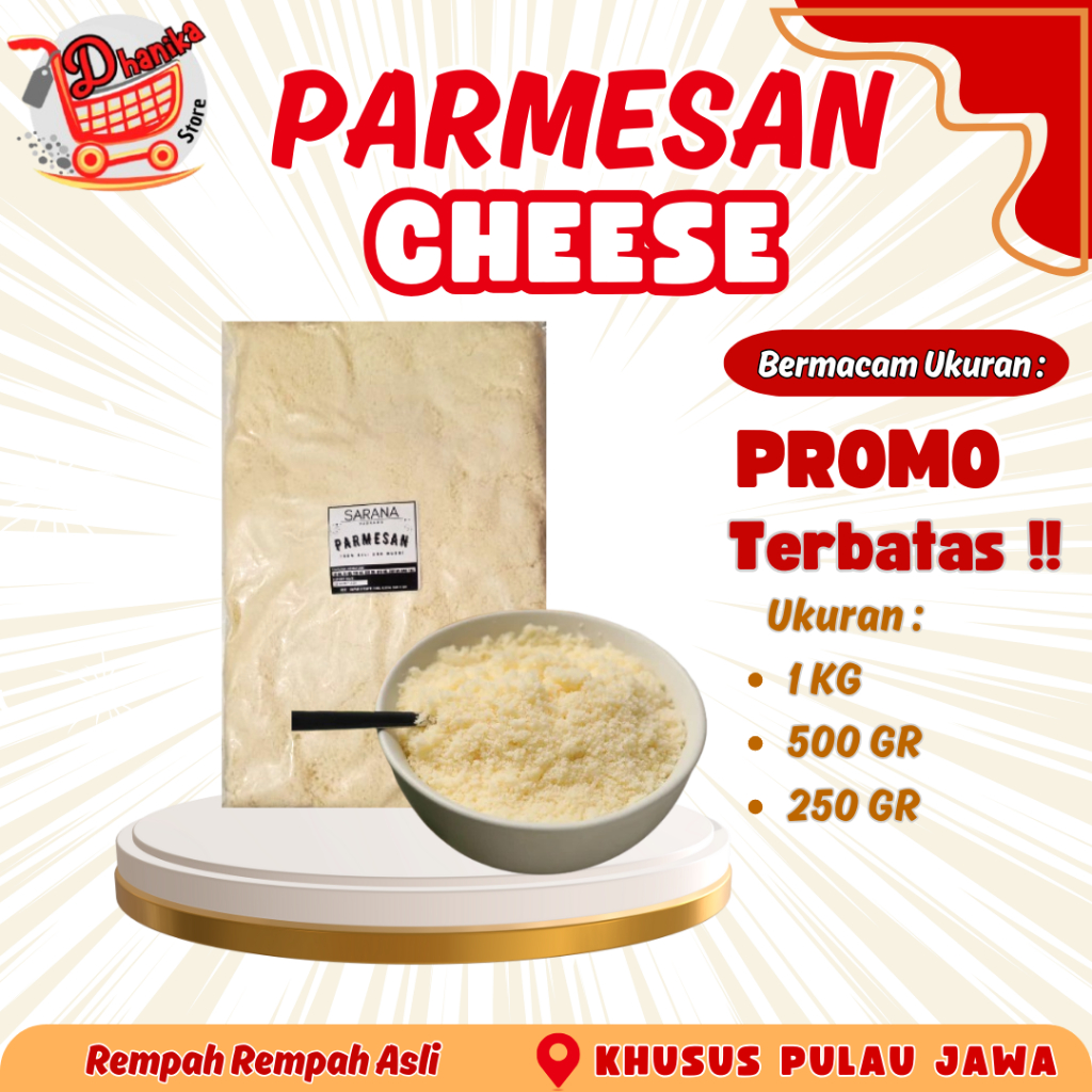 PARMESAN CHEESE / Keju Parmesan Bubuk / Parmesan Grated