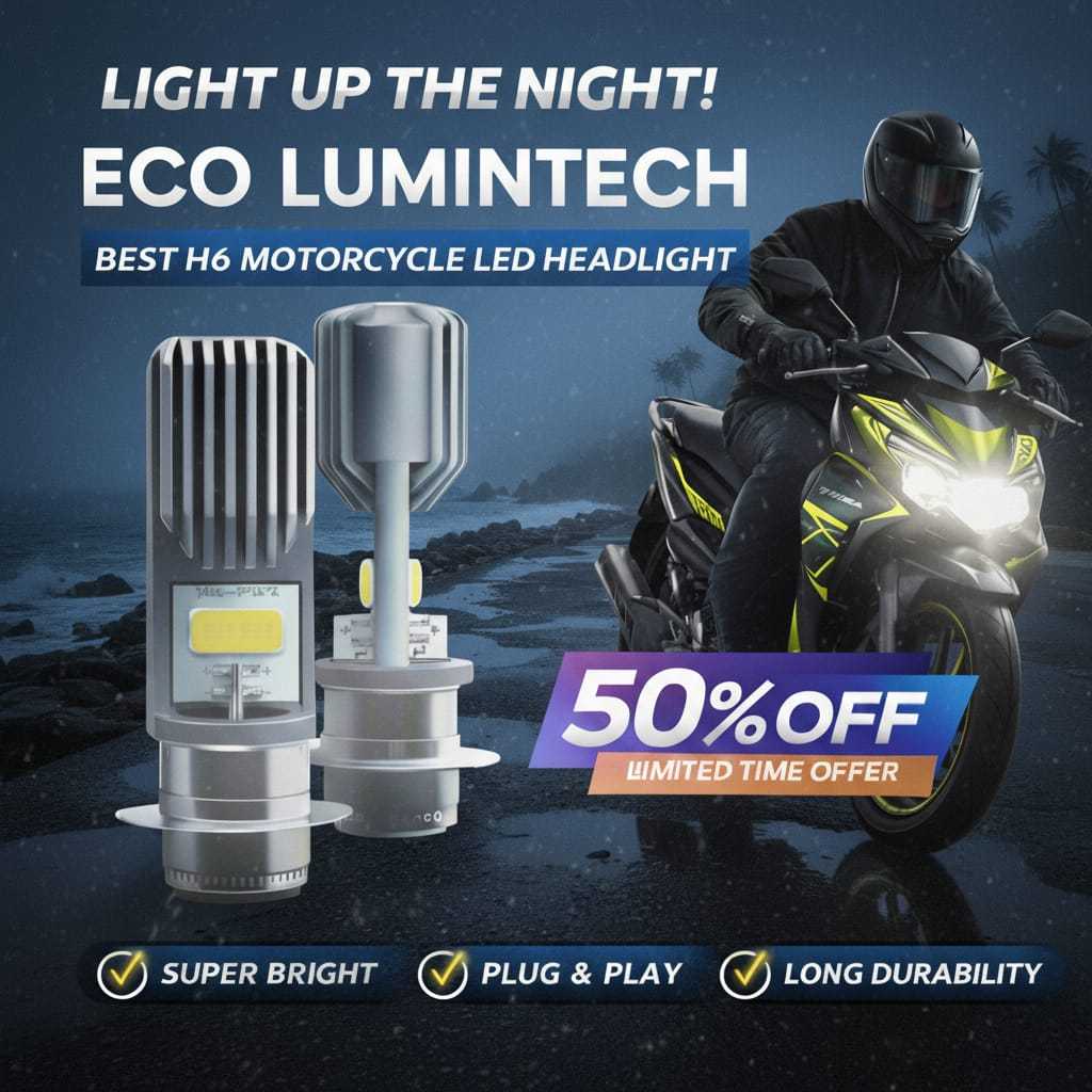 Lampu LED Motor H6 Universal - Terang dan Fokus - ECO LUMINTECH