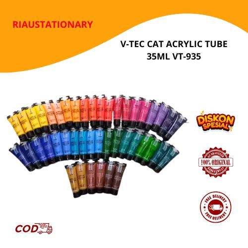Cat Akrilik Tube 35ml V-TEC / Cat Akrilik