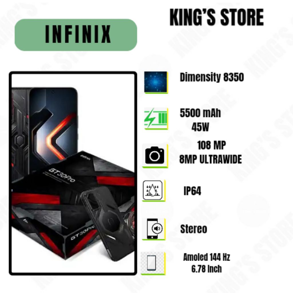 INFINIX GT 30 PRO GIFT BOX 12/512 GARANSI RESMI