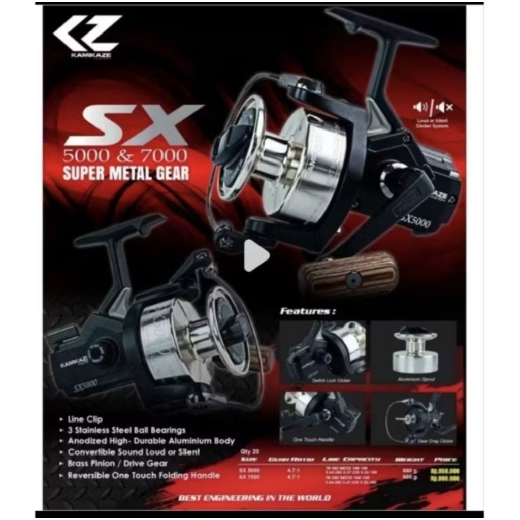 Kamikaze SX full metal reel