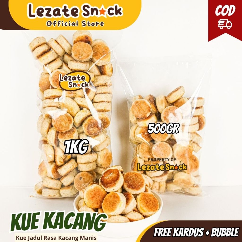 Kue Kacang 1KG Renyah Enak Kiloan Murah / Roti Kacang / Roti Kering /Kue Kering Lebaran / Kue Kacang