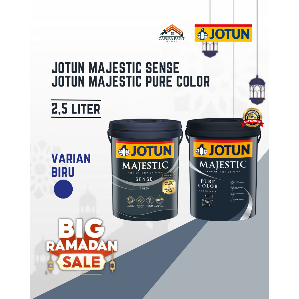 Cat Tembok Jotun Majestic Sense Jotun Majestic Pure Color 2.5 Liter - Biru | Cat Tembok Jotun