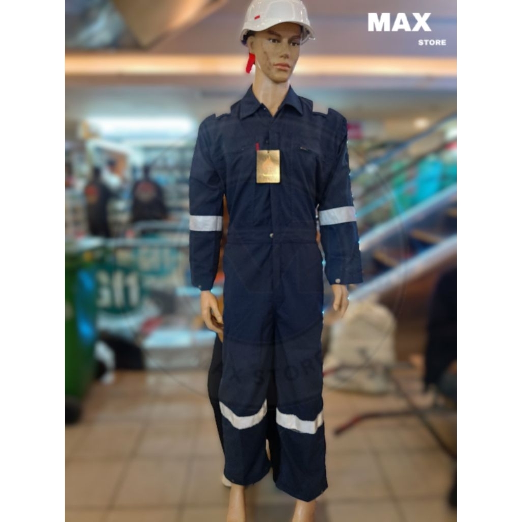Safety Nomex IIIA Warna Navy M - 3XL | Coverall Wearpack Terusan Safety Nomex Anti Api
