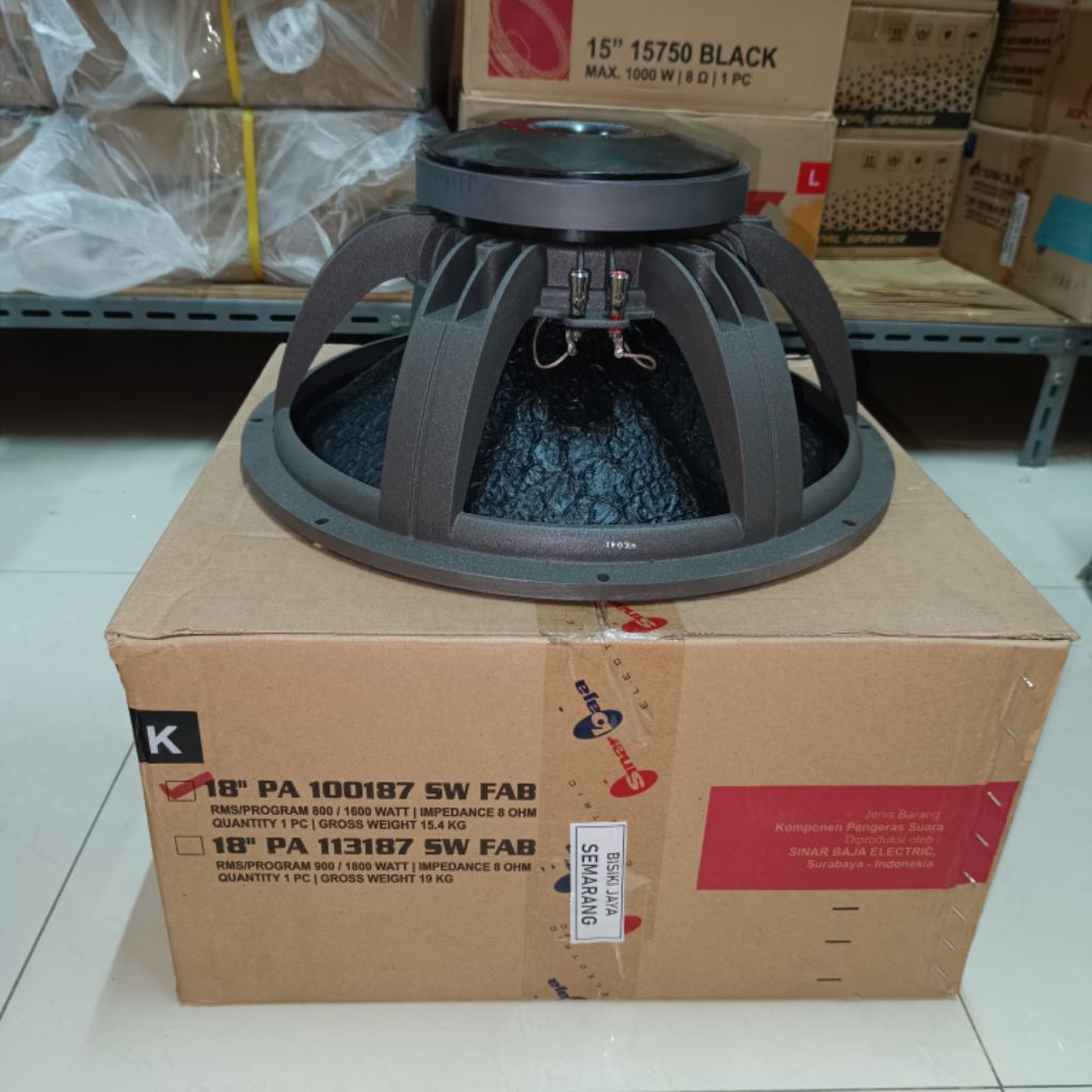 SPEAKER KOMPONEN 18 INCH ACR 18" PA 100187 SW FABULOUS SUBWOOFER ORIGINAL