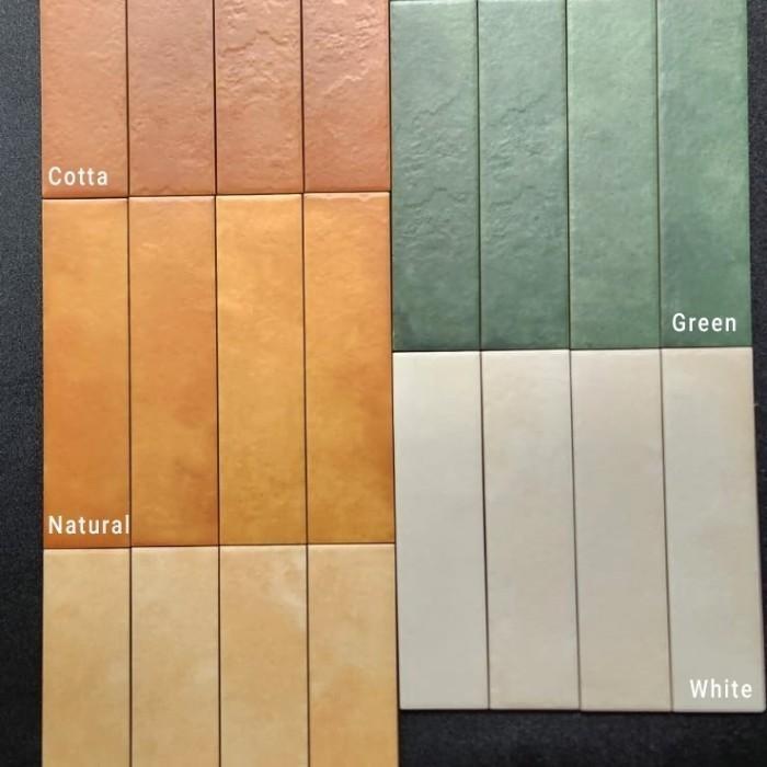 Keramik Lantai Café Dinding Interior Resto Hotel Aesthetic MOZZA TILE Type Subway Terra Series 7,5x3