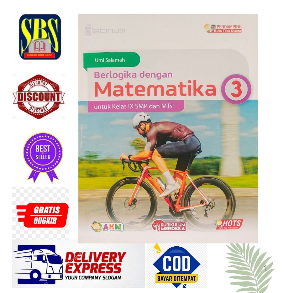 Buku Berlogika Dengan MATEMATIKA Untuk Kelas 9 SMP/MTs Penerbit PLATINUM Kurikukum MERDEKA
