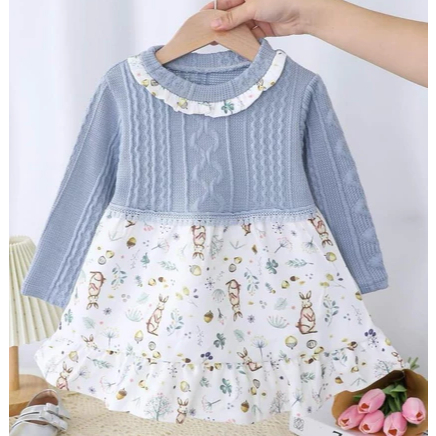 Dress Anak Perempuan usia 1-3 th Model Rompi Rajut DRESS IMPORT ANAK CEWEK