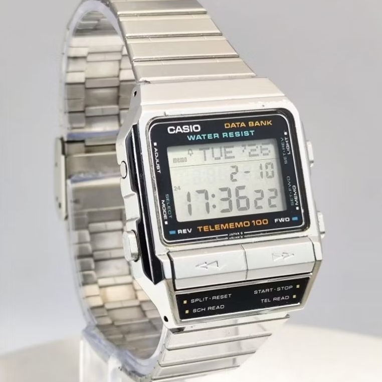 Jam Tangan Casio DBX-110 Data Bank Telememo 100 Vintage 80s Ultimate Rare Second Original