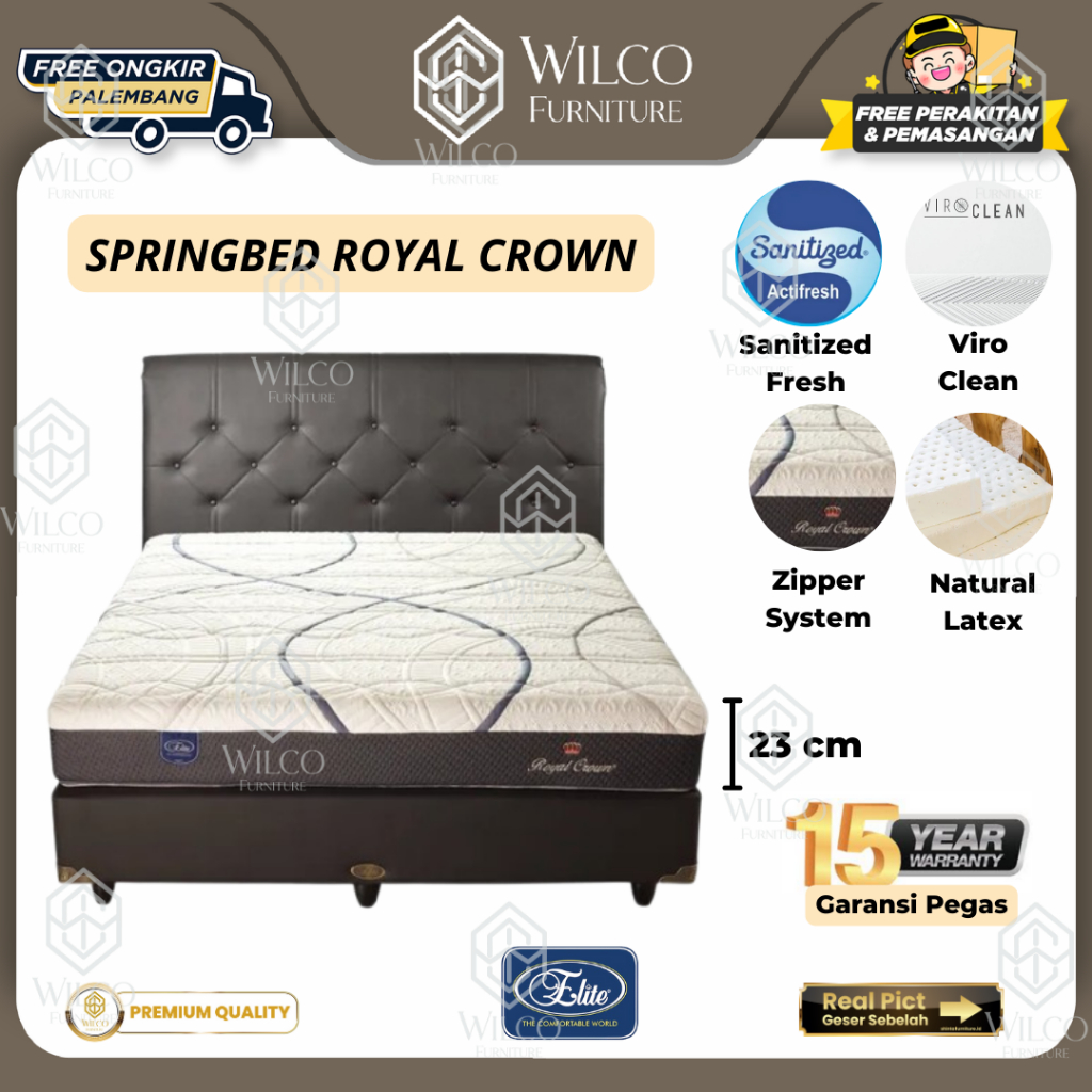 Springbed  Elite Royal Crown | Kasur Latex Kasur Orthopedic | Matras Murah Palembang