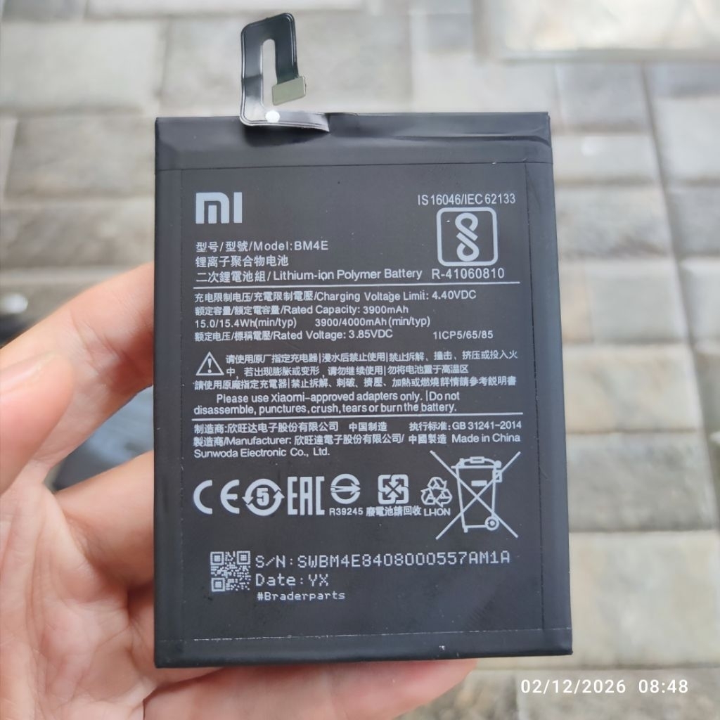 Baterai BM53 mi10t pro BM4E pocophone f1 BN51 redmi 8 second bekas