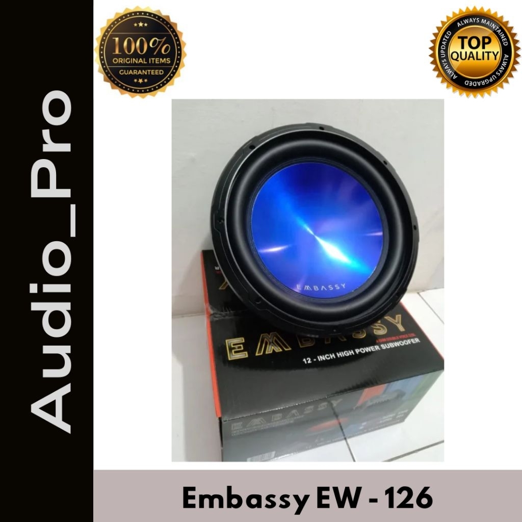 Speaker Subwoofer Embassy EW-126 12Inch Double Coil